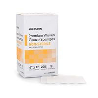 McKesson 8-Ply Gauze Sponge NonSterile 4 X 4" 44802000 20 Pack(s), 200 / Pack
