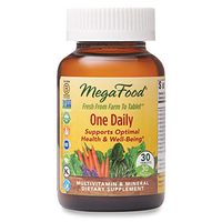 MegaFood, One Daily, Supports Optimal Health and Wellbeing, Multivitamin and Mineral Supplement, Gluten Free, Vegetarian, 30 Tablets (30 Servings)