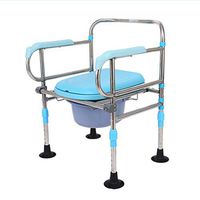 Lncpda Medical Adult Potty Chair Toilet Seat Commode Bedside Adjustable Height Bedside Commode Chair Medical Shower Chair Bath Seat,A