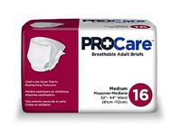 Procare - Adult Incontinent Brief ProCare - Tab Closure Medium Disposable Heavy Absorbency - 96/Case - McK
