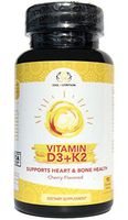 Vitamin D3 (2,000 iu) with K2 (Mk7) - Premium Formula for Heart, Bone and Teeth Natural Health Support - Better Absorption - Boost Immune System - NON-GMO & Gluten Free - One taste chewable tablet/day