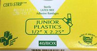 Certi-Strip Junior Plastics Adhesive Bandage 1/2" x 2.25" #677 (210-018)