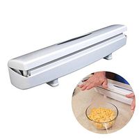 VESIPAFLY Plastic Wrap Cutter, Food Freshness Dispenser Preservative Film Unwinding Cutting Foil & Wax Paper Cling Wrap Kitchen Accessories - Easy to Use, Just Pull, Press, Cut and Wrap