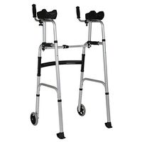 BABIFIS Walker Four-Legged Elderly Walking Aid Light Folding Lower Limb Training Home Aluminum Alloy Walker