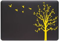 Yadda-Yadda Design Co. Apple Tree with Birds - MacBook or Laptop Decal (Yellow)