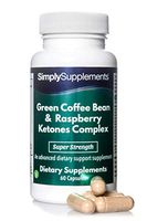 Green Coffee Bean & Raspberry Ketones Complex | 100% Pure & Highly Concentrated | 60 Capsules | Manufactured in The UK