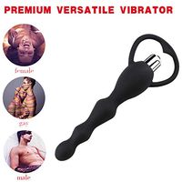 Amal Trainer Beads Plug for Beginners Anales Trainer Massage Toy, Silicone Amal Beads Trainer Fun Toys for Beginners and Advanced Users Black by SexTown