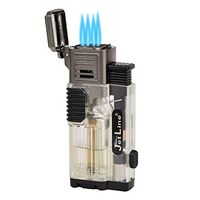 JetLine Gotham Lite Quad Torch Flame Cigar Lighter Warranty Clear