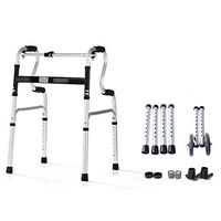 Qucasyl Bariatric Heavy-Duty Folding Walker with Wheels for Seniors, Adults, Extra Wide Front Wheel Walker (2 5-Inch Wheels), Sized for Adults Up to 450 Lbs