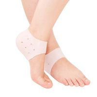 2 Pairs Silicone Heel Breathable Sock Heel Spur Pads Moisturizing Compression Sleeve Cushion for Ease Swelling Sore Feet Spurs & Cracked Heels Pain Relief Gel Protector, Increase Circulation