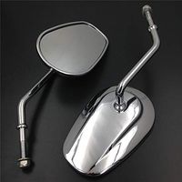 SMT-Chrome Rearview Shining Shining Mirrors Compatible With Harley Davidson FLSTC FXDB DYNA FXDF FLSTF 8mm [B013JV6TUG]