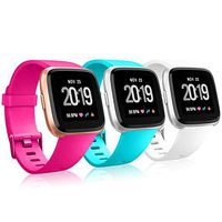 CreateGreat Bands Compatible with Fitbit Versa, Silicone Adjustable Replacement Wristband for Fitbit Versa Smart Watch Heart Rate Fitness Wristband Small Large