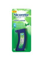 Nicorette mini Nicotine Lozenge Mint 2 milligram Stop Smoking Aid 20 count