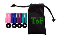 12 Pc Set of Silicone Straw Tips for Metal and Stainless Steel Straws | Bonus: 4 Silencers | Multi-color Food-Grade Straw Covers and Silencers