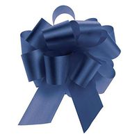 Gift Wrap Bows 5.5" Navy Blue Flora-Satin Case of 50