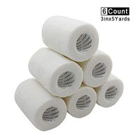 Self Adhesive Bandage Tape-Self Adherent Stretch Medical Bandage Wrap,Athletic Tape/Vet Tape,3Inch 5Yards-6 Count