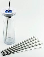 4 Pack Cocostraw for Contigo Shake and Go 20 oz Auto Close Tumbler PerfectFIT 18/8 Stainless Steel Drinking Straws With Cleaning Brush