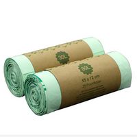 Okngr 50 Pack Compostable Trash Bags, Biodegradable Trash Bags Eco-Friendly Garbage Bags Durable Kitchen Trash Bags for Home Office Kitchen, 30 L, 50 Count