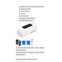 Dapang USB Portable Insulin Cooler Case,HD LED Display Drug Reefer, Intelligent Refrigeration Refrigerated Box,2-8 Degree Insulation car Mini Refrigerator for Insulin Pen,4