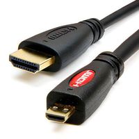 GTMax Micro HDMI to HDMI Male Cable for AT&T Motorola Atrix 4G MB860 (6 feet)