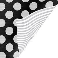 Jillson & Roberts Bulk Gift Wrap, Two-Sided Black & Silver, 1/2 Ream 417' x 30"