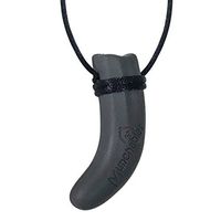 Munchables Dino Tooth Chew Necklace - Ideal for Stopping Thumb Sucking (Charcoal)