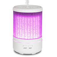 AIGOCEER Essential Oil Diffuser, 150ml Aromatherapy Diffuser with 7 Color Lights, Ultrasonic Cool Mist Humidifier, Transparent Bubbles Exterior, Waterless Auto Shut-Off for Bedroom Office Baby Home…