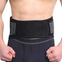 Tianhaik Dual Adjustable Straps Breathable Mesh Panels Compression Belt Lower Back Brace for Men and Women (Color : Black, Size : L)