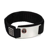 Allergic to NSAIDs Sport Medical ID Alert Bracelet with Black Adjustable Wrist Band Wrist Band.