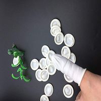 VistorHies - New Arrival 50pcs Natural Rubber Gloves Finger Cots Latex Fingertip Protective Disposable Finger Cots Sets Fingertips Protector