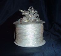 IGC Organza Pull Ribbon Bows - 1/8" - 100 Yards - Wedding/Party Supplies - White
