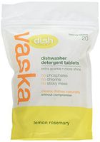 Vaska Dishwasher Detergent - Lemon Rosemary - 20 ct