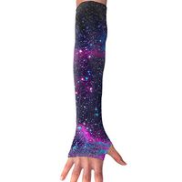 QG ZZX Colour The Stars Unisex Compression Arm Sleeves UV Protection Performance Arm Sleeve - for Outdoor Sports Baseball,Basketball,Football (1 Pair)