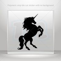 Stickers Decal Unicorn Durable Racing Motorbike Waterproof Racing Vehi Black (4 X 2.84 In)