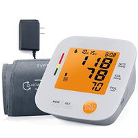 Blood Pressure Monitor Automatic Upper Arm Blood Pressure Cuff 2 User Mode 180 Memory Capacity for Home Travel Use FDA Approved (Orange)