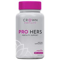 Crown Fertility PRO Hers Female Fertility Supplement to Increase Conception and Fertility Support by Helping Aid Egg Quality- 120 Capsules (30-Day Supply) - Packaging May Vary