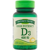 Nature's Truth D3 400 IU Vitamin Supplement - 100 Tablets