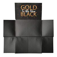 Folding Rolling Tray Stash Wallet Pouch Smell Proof Easily Concealed Stoner Gifts Smoking Accesories (Gold and Black)