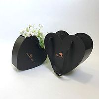 [USA-SALES] Premium Quality Heart Shape Flower Box, Gift Boxes for Luxury Flower and Gift Arrangements, Set of 2 pcs (Black)