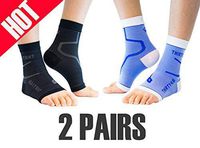 Thirty48 Plantar Fasciitis Socks, Foot Compression Sleeves for Ankle/Heel Support, Increasing Blood Circulation, Relieving Arch Pain, Reducing Foot Swelling (1 Pair) (Black & White (2 Pairs), X-Large)