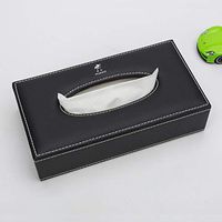 T-ZJHC Car car Tissue Box seat car Interior Supplies Creative Paper Box car with Tray Set, Black Metal Standard