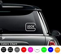 Glock Decal Vinyl Sticker Vans Cars Trucks Laptop Bumper Window White 5.5 x 4.5 inches