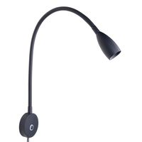 acegoo Dimmable Reading Light Gooseneck LED Task Light Minimalist Directional Light Light Headboard/Wall Surface Mount Matte Black
