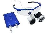 2014 Hot Sale NEW Surgical Binocular Loupes Optical Glass Loupe 3.5X420mm with Free LED Head Light Lamp (blue)