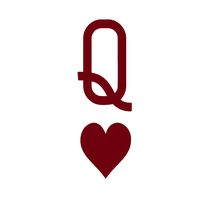 Queen off Hearts Couple Queen of Hearts Couple (BURGUNDY) (set of 2) Premium Waterproof Vinyl Decal Stickers for Laptop Phone Accessory Helmet Car Window Bumper Mug Tuber Cup Door Wall Decoration