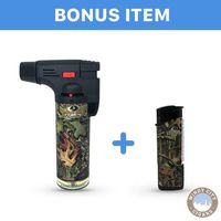 Eagle Mossy Oak 4in Torch Jet Blow Lighter (Obsession) & Bonus Lighter