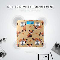 Bluetooth Fat Scale Art Cute Cartoon Painting Animal Scale for Weight Body Fat Composition Monitor Analyzer with Smartphone App for Body Management-396 Lbs