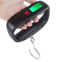 ZYY 50kg/10g Mini Electronic Scale, Portable Digital Hook Hanging LCD Backlight Luggage Weighing Scale