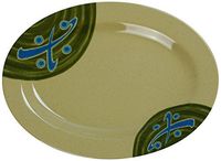 Yanco JP-2012 Japanese Oval Plate, 11.75" Length, 8.675" Width, Melamine, Pack of 12