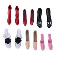 Dollhouse Miniature 1:12 Toy Bedroom Cloakroom High Heel Shoes Boots Accs